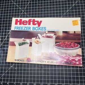 Vtg 80s Hefty Freezer Boxes Pint Size 15 Count New And Sealed